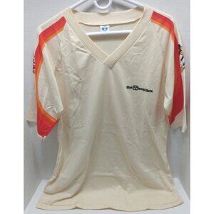 Walt Disney World Mickey Mouse Vintage XL Raglan Sleeve V-Neck Tee Single Stitch